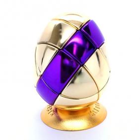 Metalised egg 3x3 No.9 (Gold with middle purple)