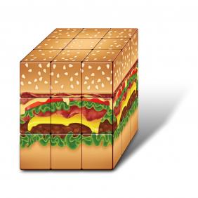 Yummy Cheess Hamburger 3x3 Cube