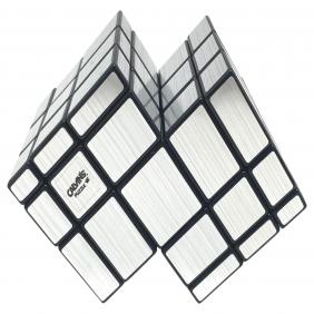 Mirror Double Cube with silver stickers